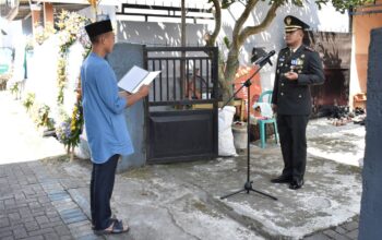 Dandim 0818/Malang-Batu Pimpin Upacara Militer Persemayaman dan Pemakaman Jenazah Alm Lettu Inf Rilly Sandhie Lingga