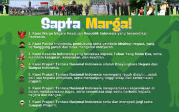 Banner Sapta Marga, kode etik dan pedoman hidup prajurit TNI.