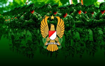 Logo Kartika Eka Paksi, lambang TNI AD yang menggambarkan burung garuda tunggal yang gagah perkasa.