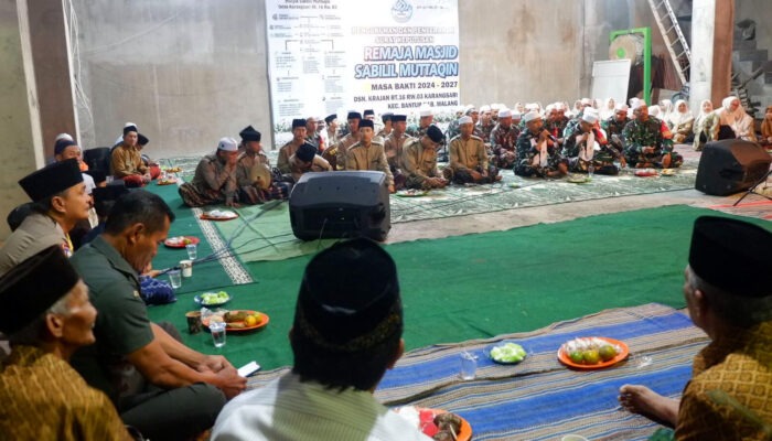 Tim Hadrah Binaan Kodim 0818/Malang-Batu Tampil Pada Pengukuhan Remaja Masjid Sabilla Muttaqin