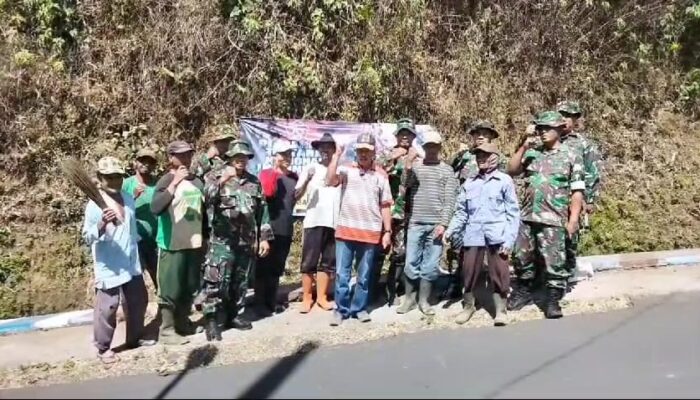 kerja bakti Koramil Bumiaji dalam rangka HUT TNI ke-79 tahun 2024 di Kecamatan Bumiaji ini menjadi wujud nyata bagaimana TNI tidak hanya berperan dalam menjaga kedaulatan negara, tetapi juga aktif dalam kegiatan sosial kemasyarakatan