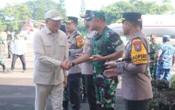 Letkol Inf Yuda Sancoyo dan Forkopimda Malang Raya Sambut Kehadiran Menhan RI